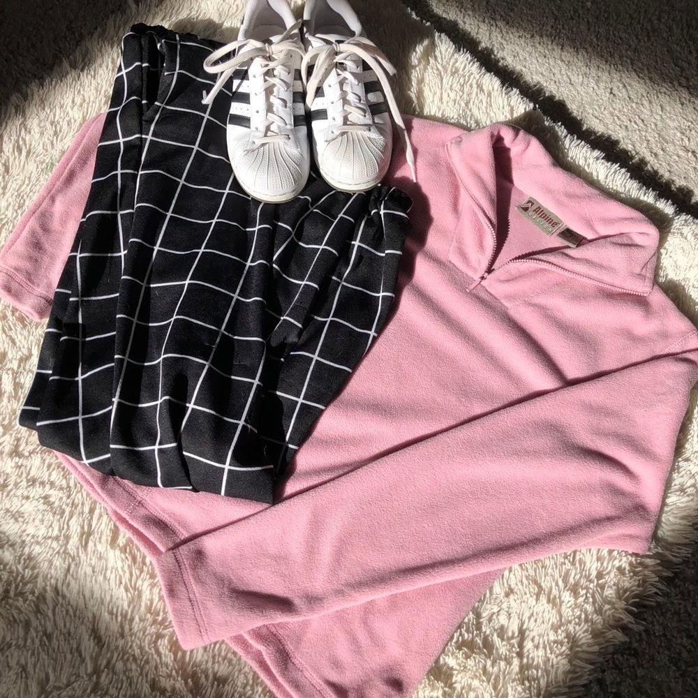 Pink quarter zip